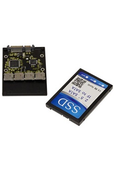 Convertisseur 4 cartesTF MicroSD Vers SATA - RAID 0 NATIF Avec boitier de protection. CHIPSET FC1307 Avec boitier de pr