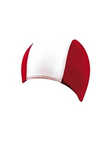 bonnet de bain textile homme grand modèle rouge/blanc