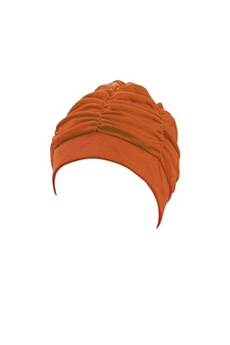 bonnet de bain femme tissu orange