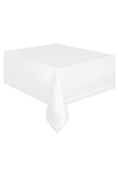 nappe blanche papier doublé plastique 135 x 270 cm