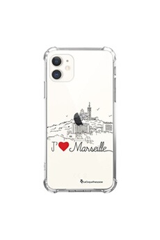 Coque souple renforcée pour iPhone 11 J'aime Marseille - La Coque Française