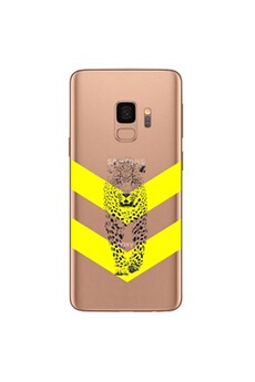 Coque Galaxy S9 leopard chevron jaune