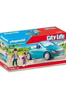 Playmobil PLAYMOBIL Playmobil 70285 - papa avec enfant et voiture cabriolet