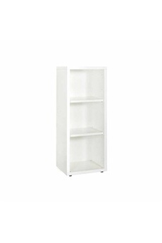 - bibliothèque blanche en bois avec 3 casiers réglables en hauteur easybook