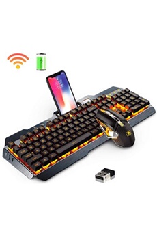 marque generique - LED rétro-éclairé ergonomique Gaming clavier