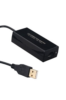 Adaptateur de connexion LAN filaire noir 100 Mbps USB2.0 pour Nintendo Switch / Wii / Wii U