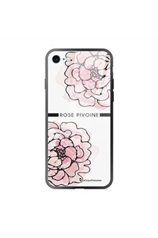 Coque soft touch glossy pour iPhone 7/8/ iPhone SE 2020/ 2022 Rose Pivoine - La Coque Française