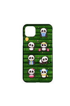 Coque rigide compatible pour iPhone 11 Pro Max Animal Panda Fun Kawaii 16