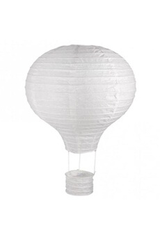 lampion en papier montgolfière à chassis métallique ø 30 x 40 cm
