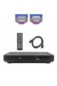 Lecteur DVD compact pour TV, lecteur DVD multi-régions, MP3, lecteur DVD/CD  pour la maison, avec HDMI/AV/USB/MIC, (pas lecteur DVD Blu-ray) :  : Électronique