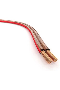 30m Câble d'enceinte (2x2,5 mm² câble haut-parleur HiFi Made in Germany, en cuivre OFC, avec marquage de polarité) PRO Series