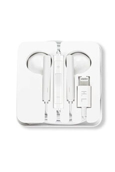 8 pin lightning casque écouteurs filaire earpods pour apple iphone blanche