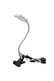 lampe de table bureau lampe de lecture a led variateur tactile argent a clip lampe de travail led bureau à pince, dimmable 3 luminosité, matériau