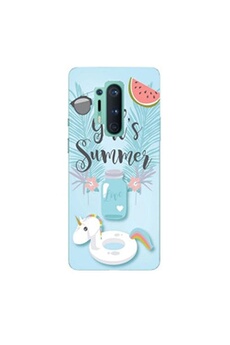 Coque pour OnePlus 8 PRO Summer licorne girl beach tropical