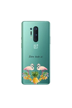 Coque pour OnePlus 8 PRO Flamant ananas personnalisee