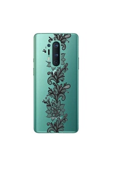 Coque pour OnePlus 8 PRO dentelle girly doodling noir