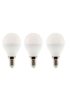 elexity - Lot de 3 ampoules LED sphériques 5,2W E14 470lm 2700K (blanc  chaud) - Ampoule LED - LDLC