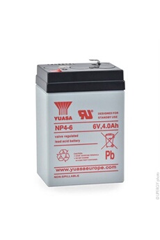Batterie plomb AGM NP4-6 6V 4Ah F4.8 - Yuasa
