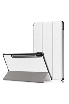 Etui Smartcover blanc pour Samsung Galaxy Tab S7 Plus / S7 FE / S8 Plus 12.4 pouces 4G / 5G - Housse blanche coque de protection pour tablette Tab