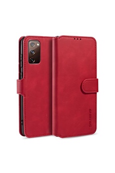 Etui Samsung Galaxy S20FE Portefeuille Rouge Smart Stand - 3 Emplacement Cartes