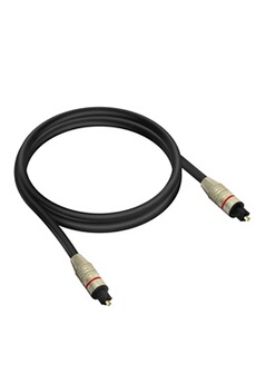 Câble Optique Audio Numérique Connecteur Toslink Flux lumineux 1m Noir