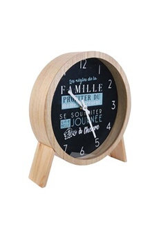 - Horloge à poser en bois Les règles de la famille