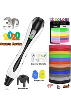 Stylo 3D intelligent avec écran LED, stylo d'impression 3D avec chargement  USB, recharges de filament Pla 30 couleurs, cadeau d'artisanat d'art pour  les enfants adultes, cadeaux de bricolage
