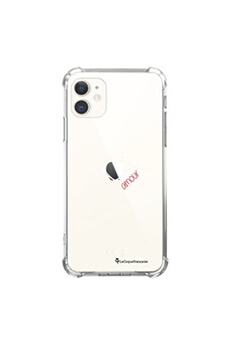 Coque souple renforcée pour iPhone 11 - Coeur Blanc Amour [La Coque Française]