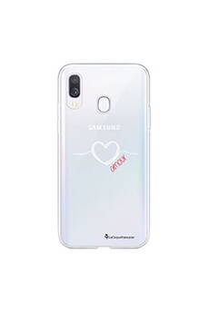 Coque 360 pour Samsung Galaxy A40 Coeur Blanc Amour - La Coque Française