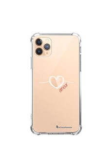 Coque souple renforcée pour iPhone 11 Pro Max Coeur Blanc Amour - La Coque Française