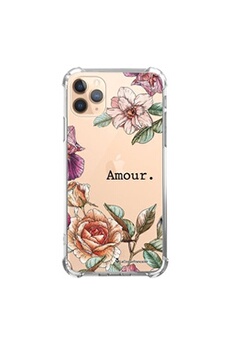 Coque souple renforcée pour iPhone 11 Pro Max Amour en fleurs - La Coque Française