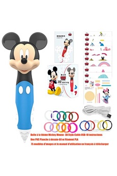 Stylo De Dessin D'impression 3D Mickey Mouse Chargeur USB- Bleu