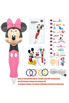 Stylo De Dessin D'impression 3D Mickey Mouse Chargeur USB-Rose