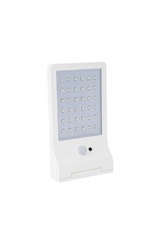 Lampe LED Solaire 3W 370 Lumens LI ION 6000K Applique Blanc exterieure avec detecteur de mouvement