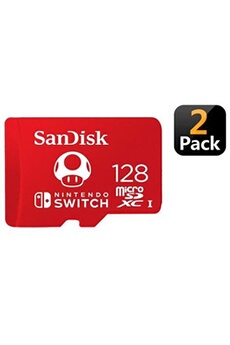 Carte mémoire micro SD Sandisk Lot de 2 Carte mémoire micro SDXC Carte  128Go Fortnite pour Nintendo Switch, Carte mémoire sous licence Nintendo