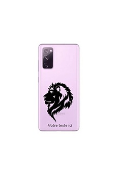 Coque en silicone transparente pour Samsung Galaxy S20 FE motif lion noir