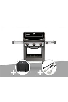 Barbecue gaz Spirit II E-310 + plancha + Housse + Kit ustensiles 3 pièces Better