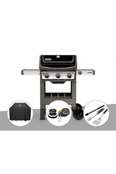 Barbecue gaz Spirit II E-310 + plancha + Housse + Thermomètre iGrill 3 + Kit ustensiles 3 pièces Better