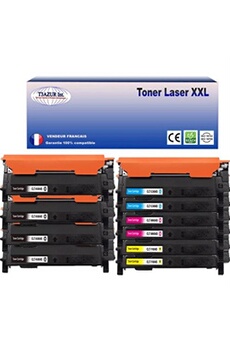 10 Toners Lasers compatibles pour imprimante Samsung XPress C480W, CLT404s - (Noire et Couleurs)
