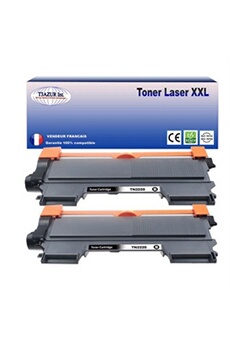 2 Toners compatibles avec Brother TN2220, TN2010 pour Brother Fax 2840, Fax 2845, Fax 2940 - 2600 pages -