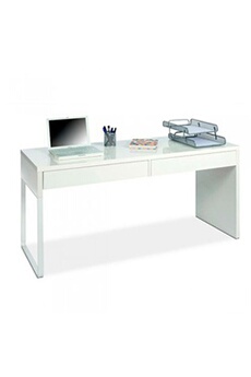Bureau reversible avec tiroir coloris Blanc Artic - 75 x 138 x 50 cm --
