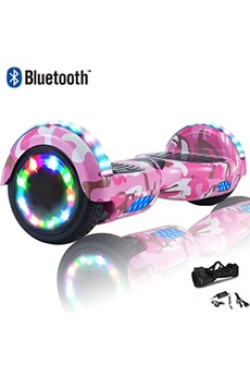 SmartScooter Hoverboard Bluetooth 6,5 Pouces Puissance 700W-Camouflage Rose