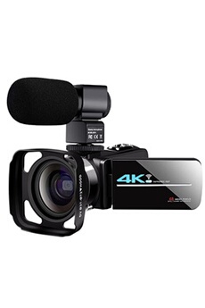 Caméscope AF2 4K Ultra HD Avec capuche microphone Noir