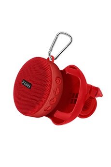 Enceinte Bluetooth Vélo Haut-parleur Sport 5W Sans-fil Etanche IPX7 Rouge
