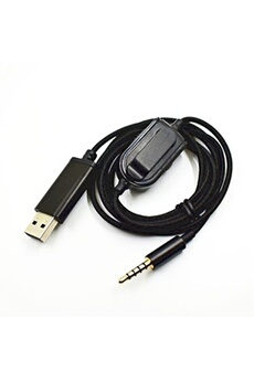 Câble USB 7.1 canaux pour casque Logitech Astro A10 A40 Noir