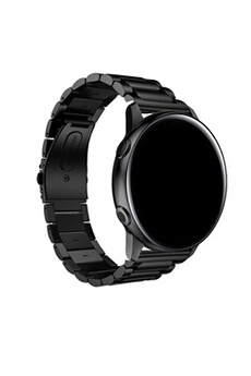 Bracelet pour Galaxy Watch Active2 40mm Maillons en Acier Fermoir papillon Noir