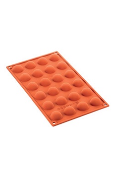 plat / moule silikomart moule 24 mini demi sphères - - orange - silicone