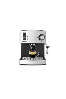 Combiné expresso cafetière MPM Machine à espresso et cappuccino 15 bars,  réservoir de lait chauffant 0,7 Litre,, MKW-07M, 1470, Noir