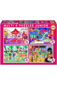Puzzle Educa 18601 - multi 4 junior parque+fiesta