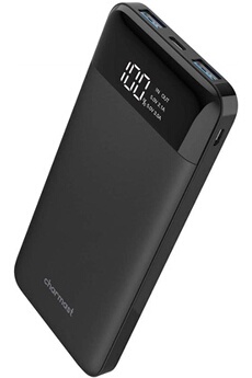 Batterie externe GENERIQUE Bscame Batterie Externe 10000mAh Mini (2 USB  Ports Charge Rapide et Ecran LCD)